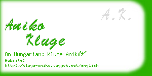 aniko kluge business card